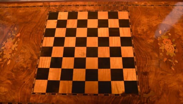 Burr Walnut Games Table SAI2406 - Image 8