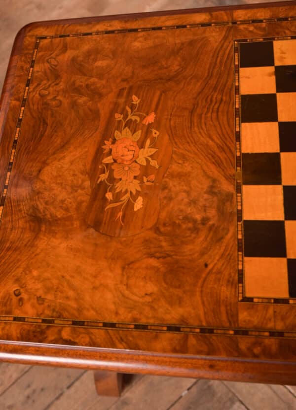 Burr Walnut Games Table SAI2406 - Image 7