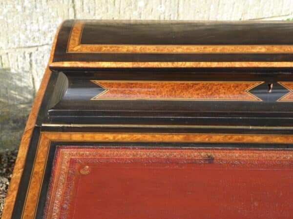 Victorian Davenport - ebony and amboyna circa 1870 - Image 6