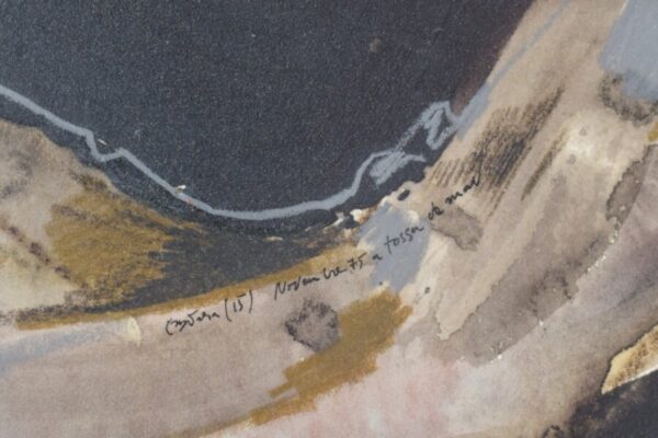 Francis Bacon style Figure. Watercolour, gouache and pencil on card. - Image 5