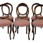 A set of 6 Victorian walnut balloon back dining chairs Dining Room Chairs Antique Chairs