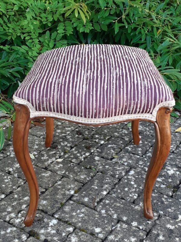 Victorian walnut stool circa 1860 - Image 2
