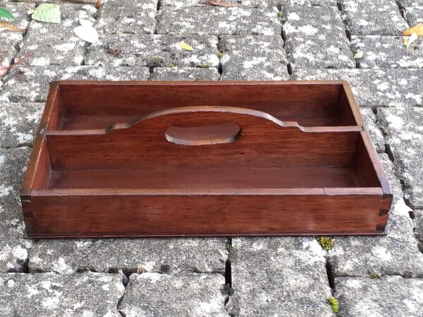 19th century mahogany cutlery tray cutlery tray Antique Trays 5