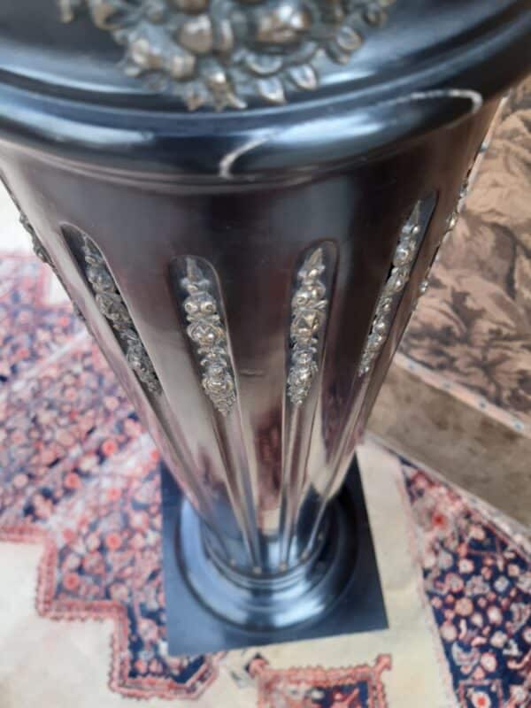Victorian Ebonised Wood Corinthian Pedestal Pillar Stand Circa 1890 - Image 4
