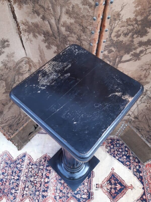 Victorian Ebonised Wood Corinthian Pedestal Pillar Stand Circa 1890 - Image 9