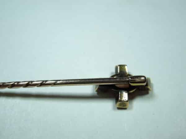 Antique Victorian period Coral and Old Cut Diamond Stickpin Antique Jewellery 6