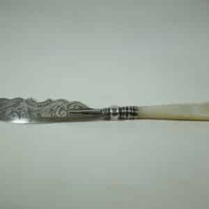silver mother pearl butter nife