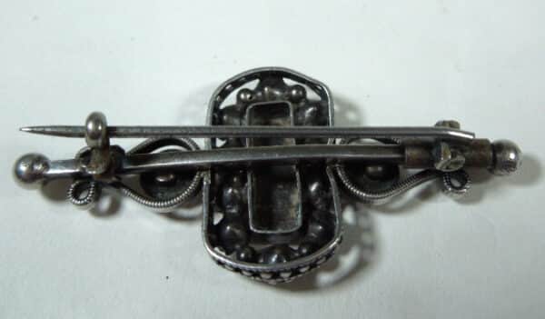 antique silver and gold brooch