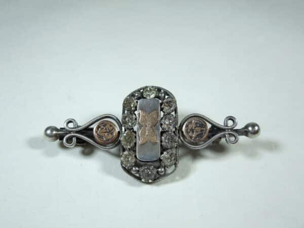 antique silver and gold brooch