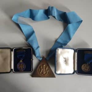 Unique set of silver medals awarded to Professor N L Hanson South African Architect Manchester Design Architect Antique Silver