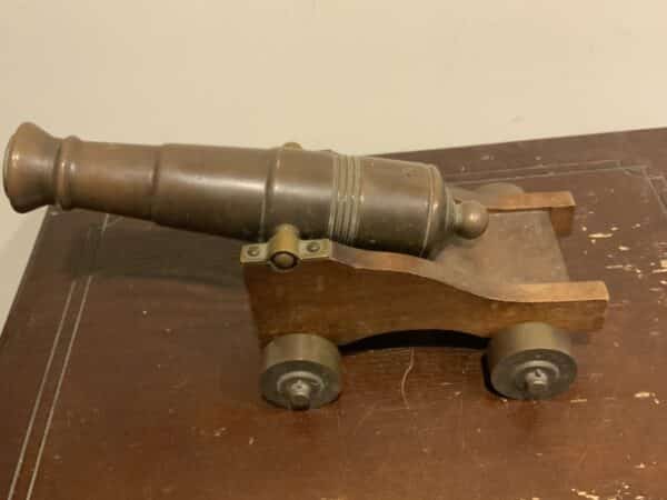 Cannon Bronze Barrelled Mahogany Carriage Victorian