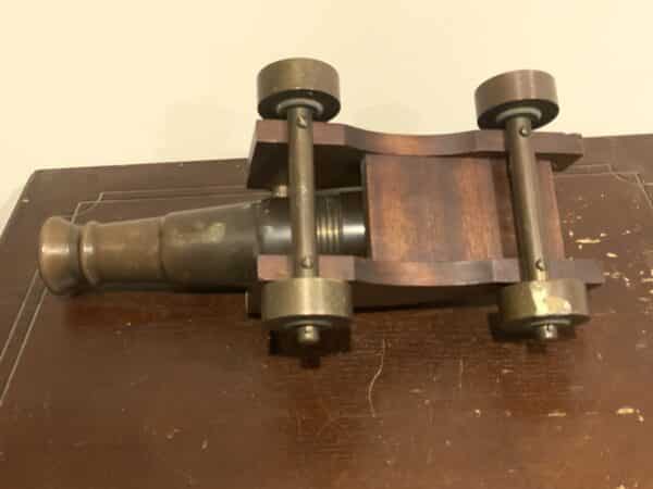 Cannon Bronze Barrelled Mahogany Carriage Victorian - Image 7