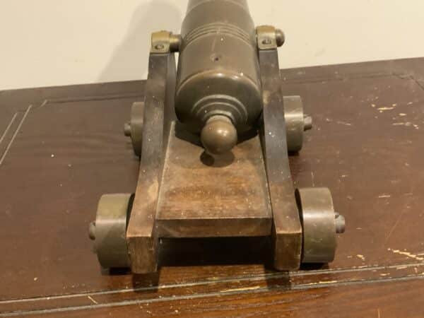 Cannon Bronze Barrelled Mahogany Carriage Victorian - Image 8