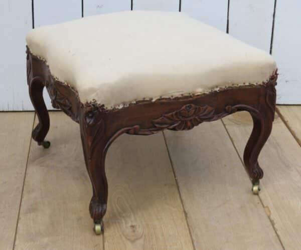 Antique French Foot Stool For Re-upholstery Antique Antique Stools 9