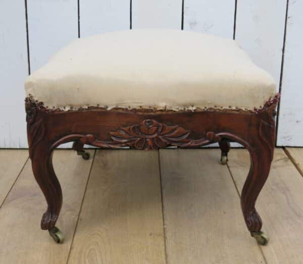 Antique French Foot Stool For Re-upholstery Antique Antique Stools 4