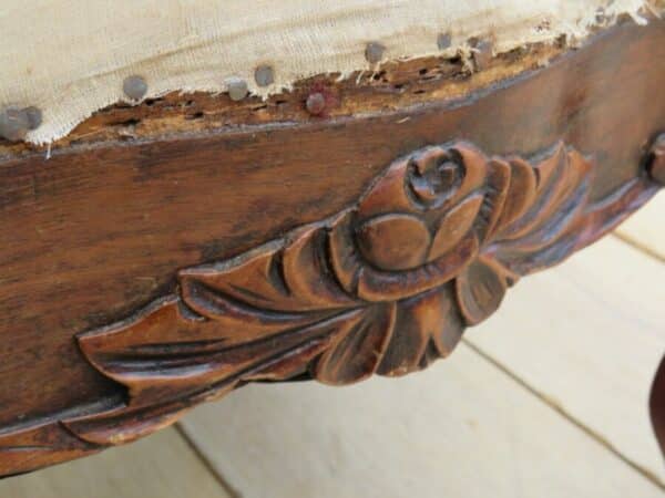 Antique French Foot Stool For Re-upholstery Antique Antique Stools 5