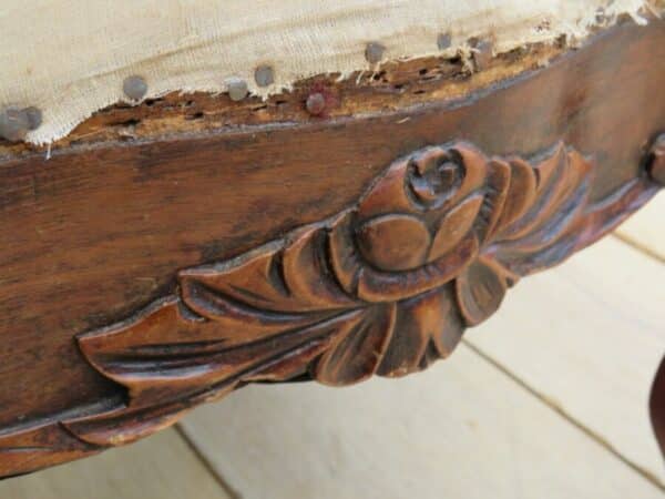 Antique French Foot Stool For Re-upholstery - Image 3