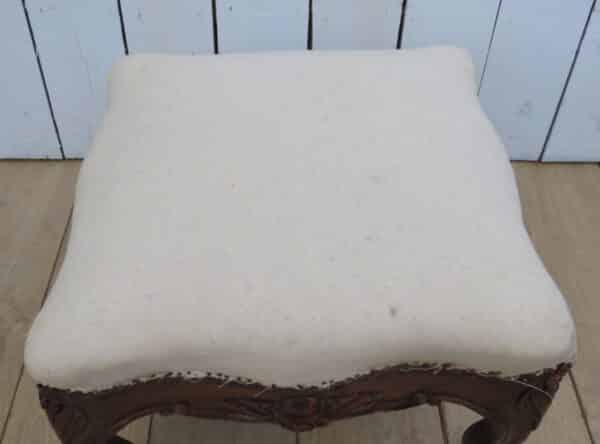 Antique French Foot Stool For Re-upholstery - Image 4