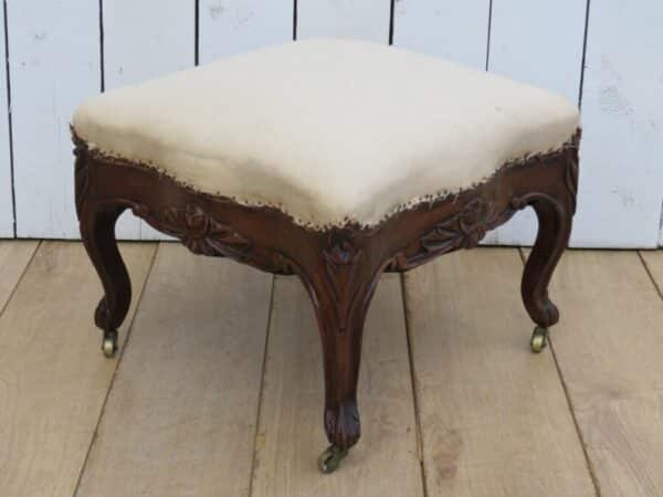 Antique French Foot Stool For Re-upholstery Antique Antique Stools 7