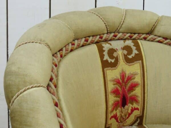 Pair Of Antique Pie Crust French Tub Chairs For Re-upholstery - Image 4