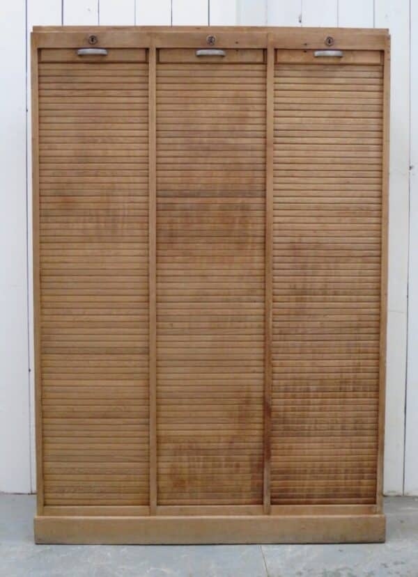 Triple Tambour Front Filing Cabinet - Image 10