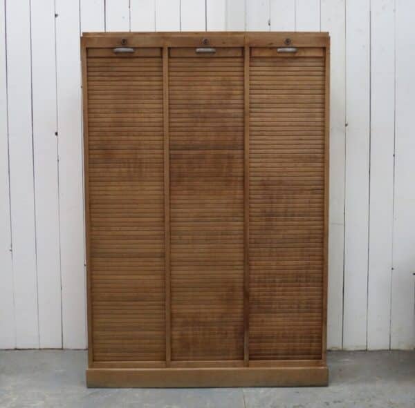 Triple Tambour Front Filing Cabinet