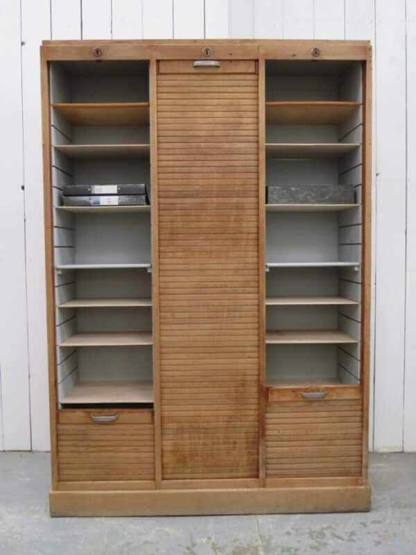 Triple Tambour Front Filing Cabinet - Image 8
