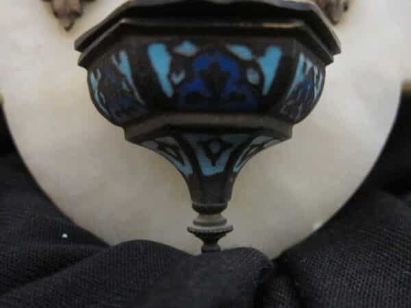 Antique French Cloissone a Marble Religious Font - Image 7