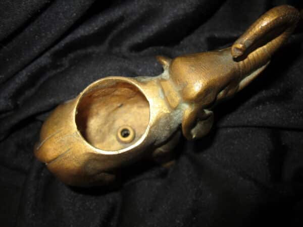 19th Century Oriental Gilt Bronze Elephant Incense Burner - Image 3
