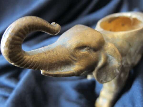 19th Century Oriental Gilt Bronze Elephant Incense Burner Antique Metals 9