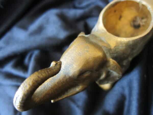 19th Century Oriental Gilt Bronze Elephant Incense Burner Antique Metals 8