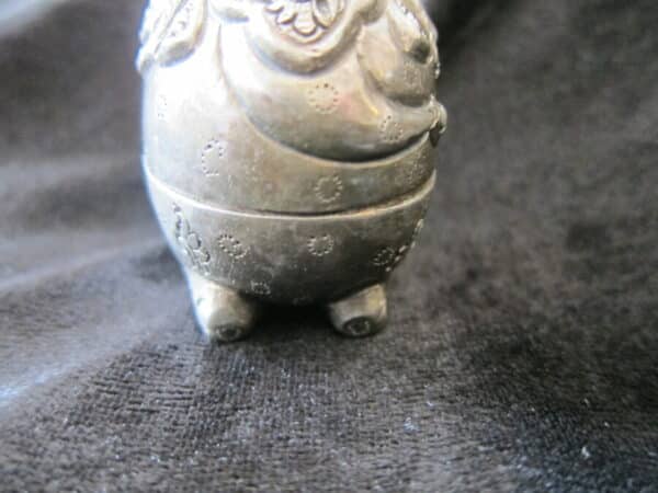 Vintage Asiatic Silver Elephant Trinket Pop silver, asiatic, elephant, trinket box Antique Silver 6