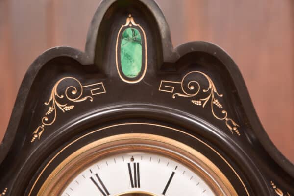 Black Marble Mantel Clock SAI2429 Antique Clocks 7
