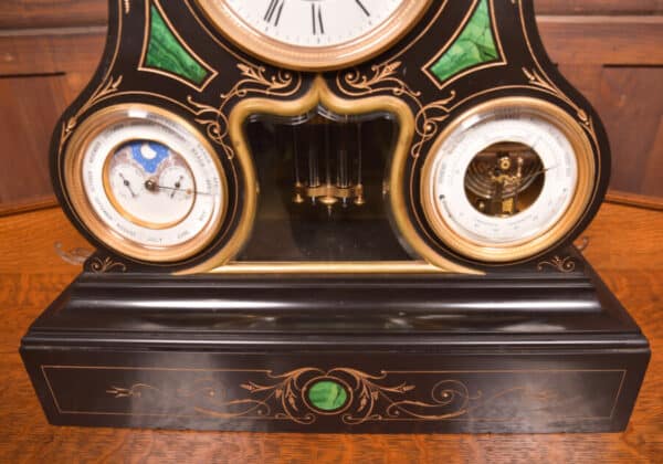 Black Marble Mantel Clock SAI2429 Antique Clocks 17