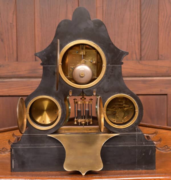 Black Marble Mantel Clock SAI2429 Antique Clocks 12