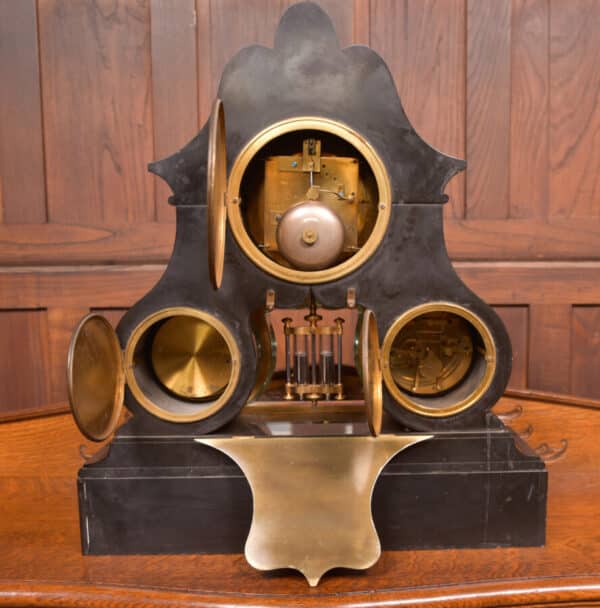 Black Marble Mantel Clock SAI2429 - Image 7