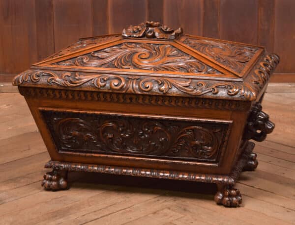Carved Oak Cellarette SAI2431 - Image 3