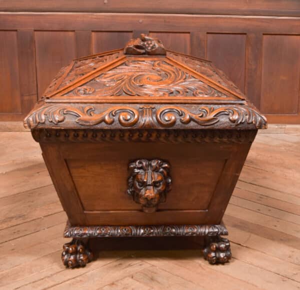 Carved Oak Cellarette SAI2431 - Image 11