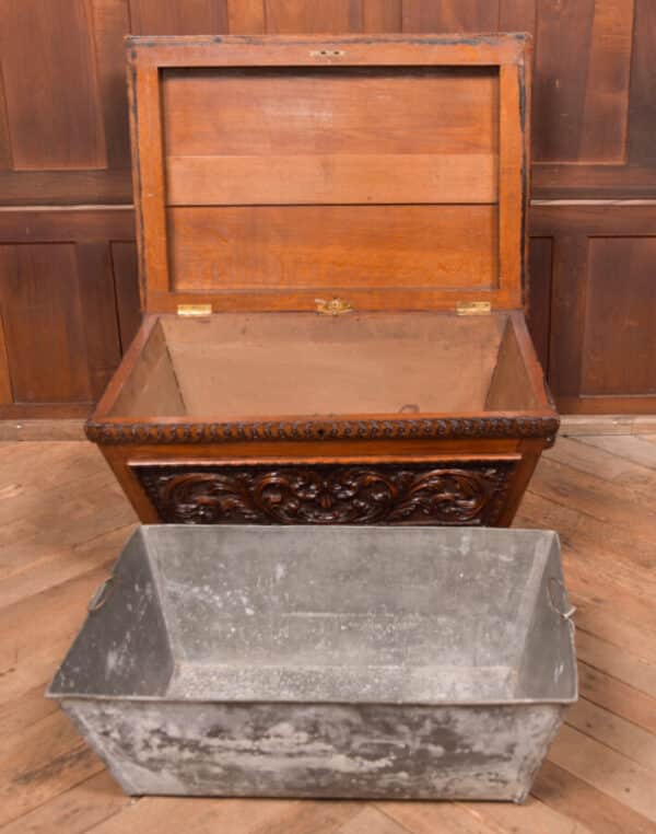 Carved Oak Cellarette SAI2431 - Image 6