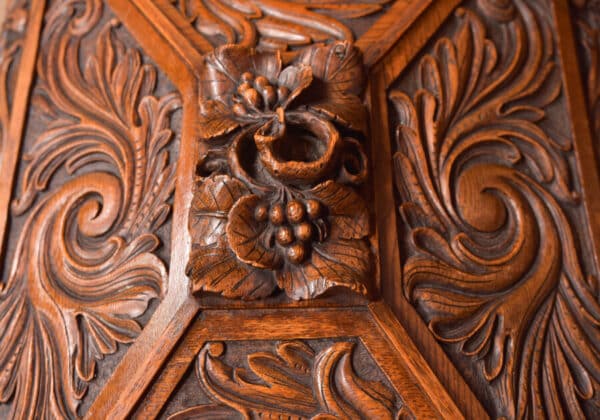 Carved Oak Cellarette SAI2431 - Image 15