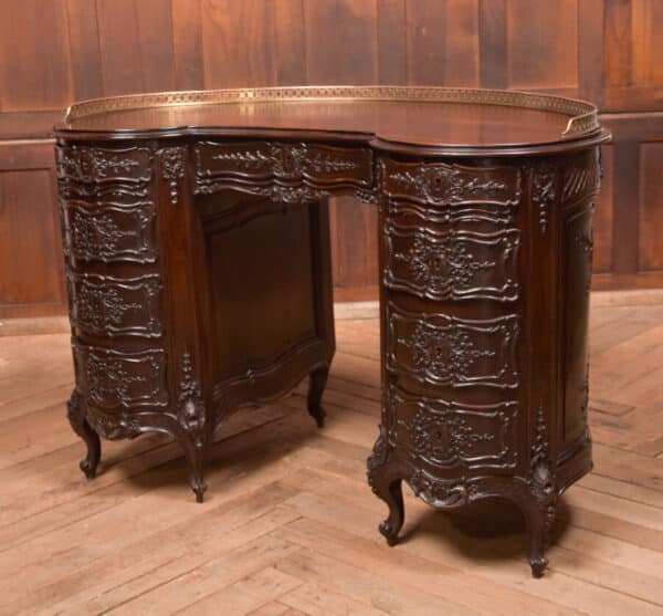 Kidney Shaped Carved Desk SAI2432