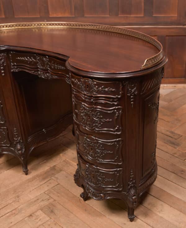 Kidney Shaped Carved Desk SAI2432 - Image 3