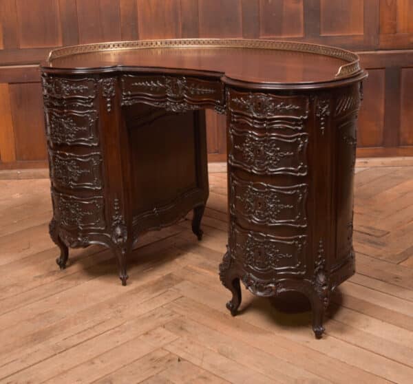 Kidney Shaped Carved Desk SAI2432 - Image 5