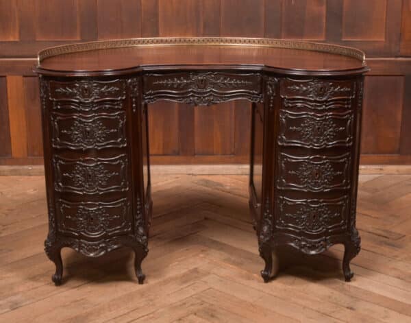 Kidney Shaped Carved Desk SAI2432 - Image 6