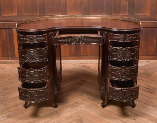 Kidney Shaped Carved Desk SAI2432 - Image 7