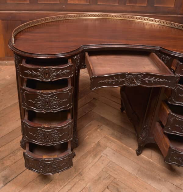 Kidney Shaped Carved Desk SAI2432 - Image 16