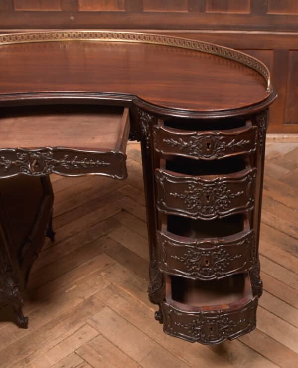 Kidney Shaped Carved Desk SAI2432 - Image 15