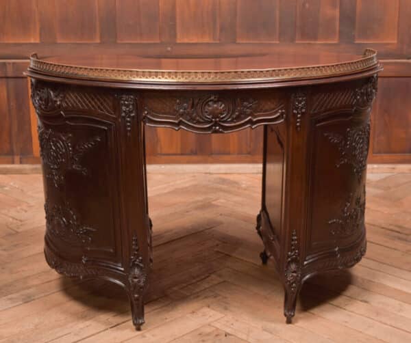 Kidney Shaped Carved Desk SAI2432 - Image 11