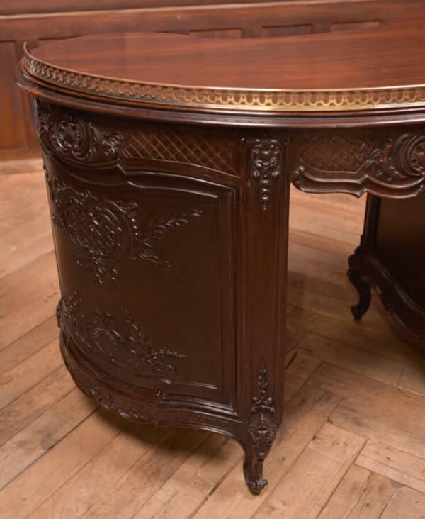Kidney Shaped Carved Desk SAI2432 - Image 10