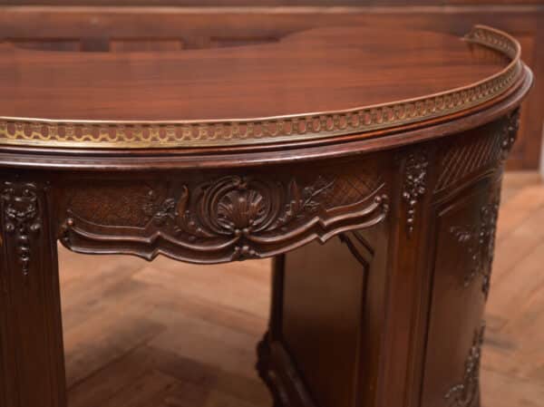 Kidney Shaped Carved Desk SAI2432 - Image 9